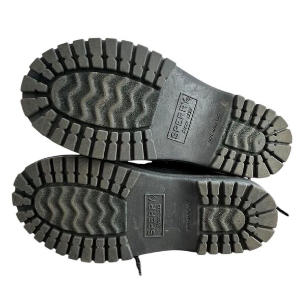 Sperry Waterproof Duck Boots – Black Lace-Up Winter Boots, All-Weather 5 - Picture 8 of 10